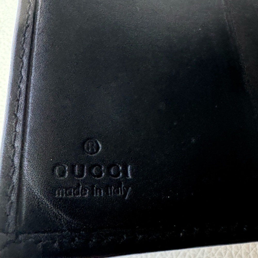Gucci Denim Canvas & Leather Compact Wallet EUC - Picture 7 of 12